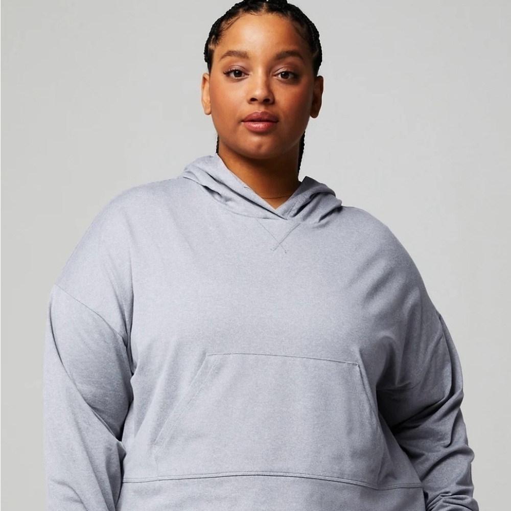 Fabletics Pullover Women’s 3X Cloud Jersey Cropped Hoodie Athleisure Stretch